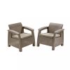 Corfu Duo műrattan kerti fotelek, 2 db, cappuccino 