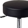 BipiLine gurulós kozmetikai szék állítható magassággal, kör ülőkés, Fekete