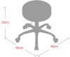 BipiLine gurulós kozmetikai szék állítható magassággal, kör ülőkés, Fehér