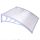 BipiLine Műanyag Előtető, 120x90 cm, Fehér Színű Fali Tartóelemekkel, Áttetsző Polikarbonát Lapokkal