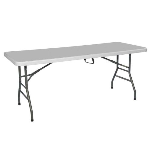 BipiLine Összecsukható Kerti Asztal - Kültéri Asztal - 180x72x72cm - Törtfehér