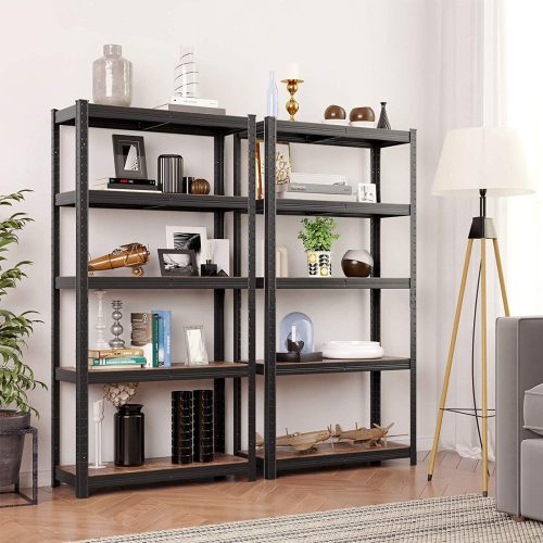 SONGMICS Rusztikus Polcegység Barna Fekete 30x75x150cm (GLR030B01)