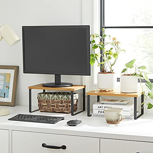 SONGMICS 2 Darabos Bambusz Konyhai Rendszerező Polc (KCS02NB)