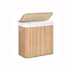 SONGMICS Bambusz Szennyeskosár 3 Rekeszes, XXL / 150l-es Natúr (LCB091N01)