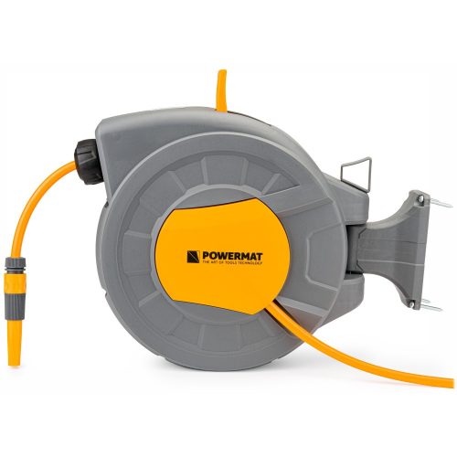 Powermat Automata Kert Tömlőtekercs - Dob kerti tömlővel 20m 1/2 + kiegészítők (PM0945)