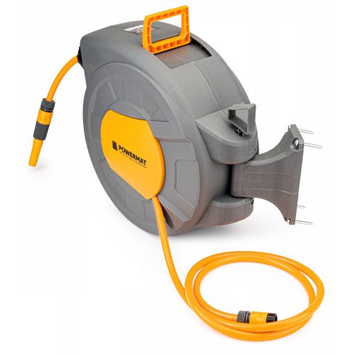 Powermat Automata Kert Tömlőtekercs - Dob kerti tömlővel 20m 1/2 + kiegészítők (PM0945)