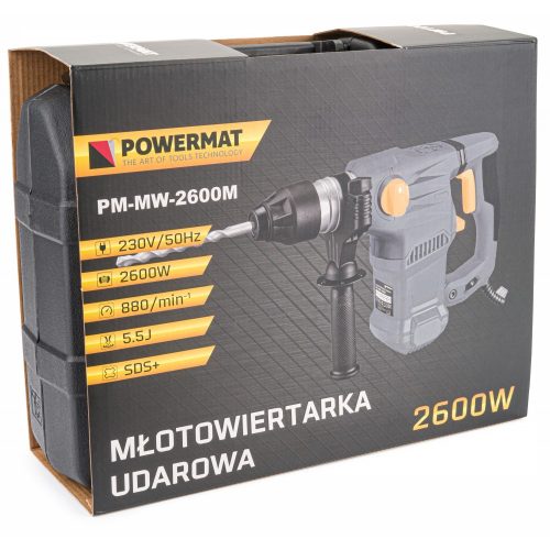 Powermat Bontókalapács SDS+ 5,5 Joule 2600W (PM1003)
