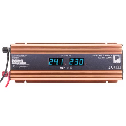 Powermat Feszültségváltó 24V 2200W LCD M-PN-2200LS (PM1063)