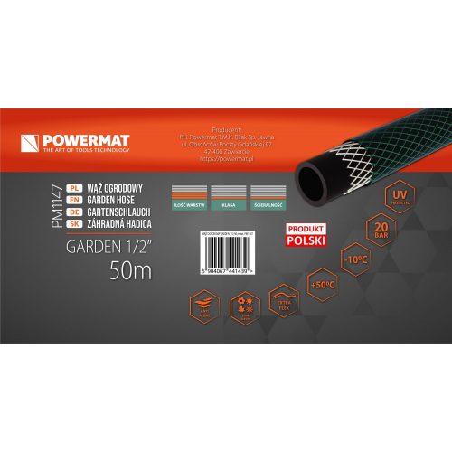 Powermat Kerti tömlő GARDEN 1/2" 50m