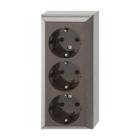   GAO 3 Férõhelyes Földelt Aljzat, Beltéri, Business Line IP20, Barna