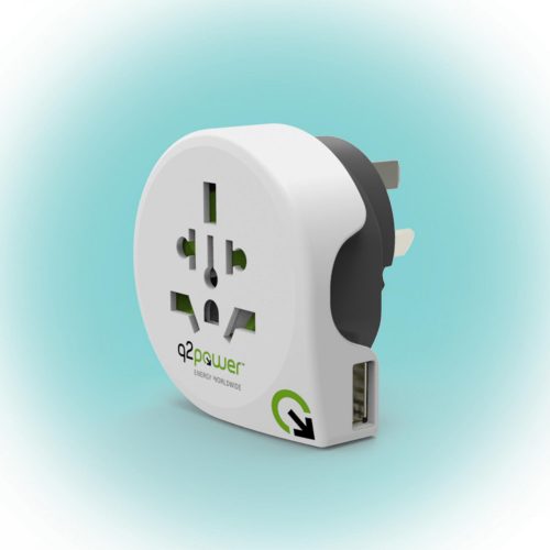 Q2 power Utazó Adapter World To Australia USB" Q2"