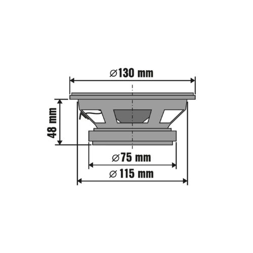 130mm autóhsz.pár, 4ohm