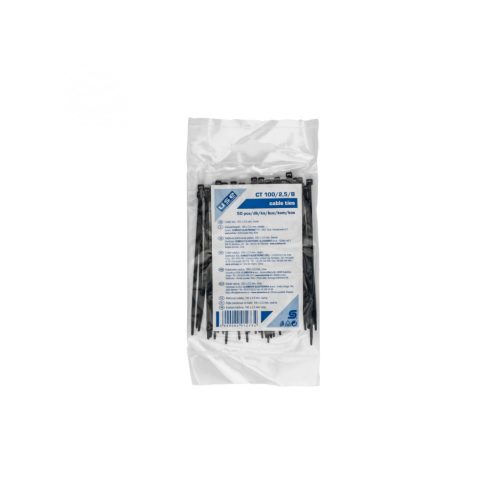 USE Kábelkötegelő  100x2,5mm Fekete