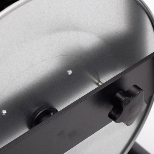 HOME HJRM2025 fém kábeldob, 25 méter, fém talp, H07RN-F 3G2,5 mm2 vezeték, 250 V~ / max. 16 A, túlmelegedés elleni védőkapcsolóval