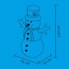 HOME Felfújható Hóember, Plüss Felülettel, 120cm, LED Világítással