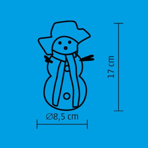 Home KKD 107 LED-es dekorációs lámpa, hóember, EVA alapanyag, 1 db LED, színváltó