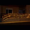 LED-es fényfüzér, 200 LED, melegfehér, állófényű, kültéri
