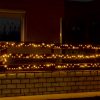 LED-es fényfüzér, 200 LED, melegfehér, állófényű, kültéri