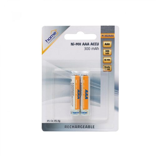 HOME AAA Akkumulátor, Darabáras, 300mah,Nimh, 2 Db/Bliszter