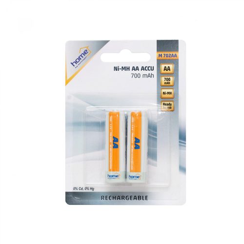 HOME AA Akkumulátor, Darabáras, 700mah,Nimh, 2 Db/Bliszter