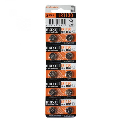 Maxell Gombelem, Alkáli 1,5V, LR54,