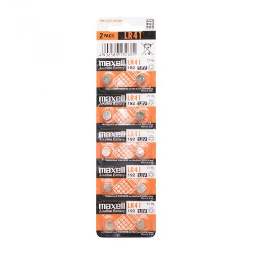 Maxell Gombelem, Alkáli LR41