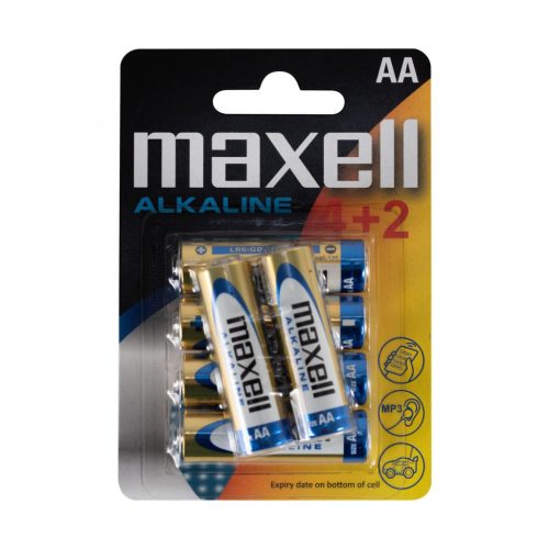 Maxell Ceruza Elem (AA), Alkáli, 4+2/Bliszter