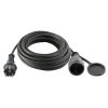 Home NV715BK hosszabbító gumikábel, 15 méter, H07RN-F, zárófedéllel, max. 3500 W, IP44, fekete