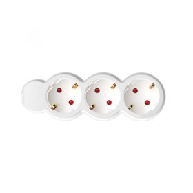 HOME 3-As Elosztó, 3m, 3x1,5mm2, Fehér