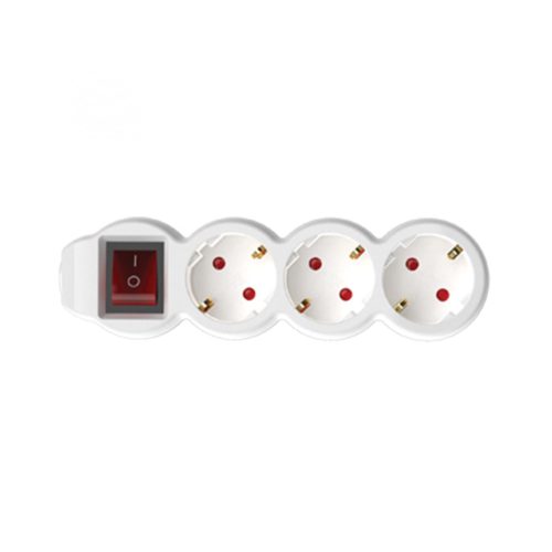 HOME 3as elosztó kapcs 10m, 3x1,5mm2, fehér