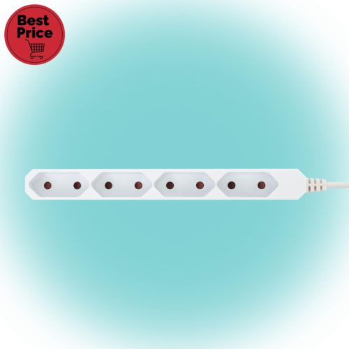 HOME 4-Es EURO Elosztó, 3m Fehér