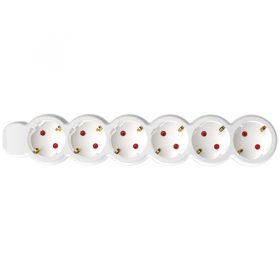 HOME 6os Elosztó 3m, 3x1,5mm2, Fehér