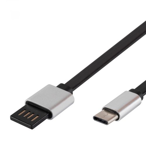 USE USB-C Töltőkábel, Lapos, 2m