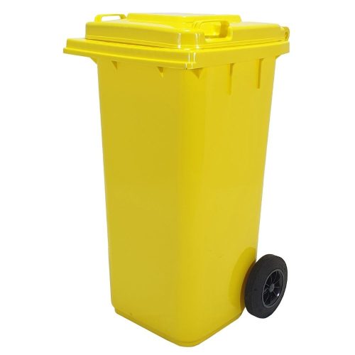 Szemetes Kuka - Hulladékgyűjtő Edény - 120l - Sárga