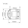 Szemetes Kuka Tető - Hulladékgyűjtő Edény Fedél - 120l - Fekete + 2db Rögzítő Stift - (SPH)