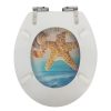 Bath Duck Wc-Ülőke - Mdf - Mintás - Easy Click -  Lecsapódásmentes Zsanérokkal - Beach